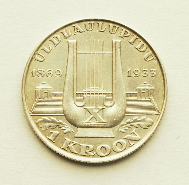 1 kroon 1933 Laulupidu